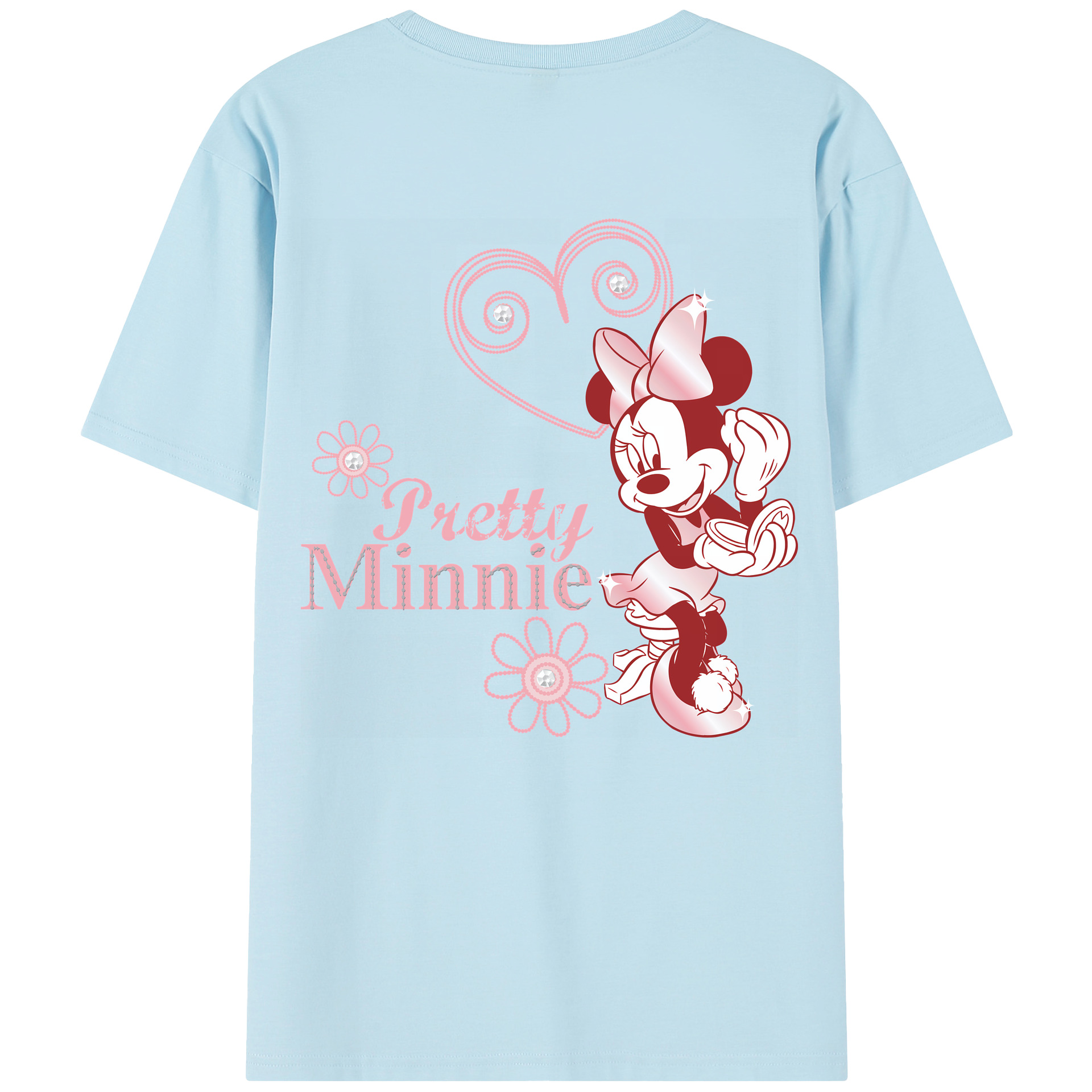 （画像用） ミッキーマウス Mickey Mouse 綿100％半袖Tシャツ（背面プリント）